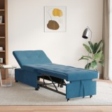 VidaXL Canapea extensibilă 3 &icirc;n 1, extensibilă din catifea albastră