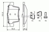 Set placute frana,frana disc FORD MONDEO III Limuzina (B4Y) (2000 - 2007) BOSCH 0 986 494 076