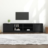 vidaXL Comodă TV, 2 buc., negru, 80x35x36,5 cm, lemn prelucrat