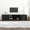 Gossi comoda tv, 2 buc., negru, 80x35x36,5 cm, lemn prelucrat