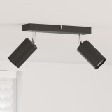 vidaXL Spot pentru Tavan 2 Direcții Reglabil Negru GU10