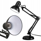 Lampa de birou 60W, brat reglabil, soclu E27, suport prindere tip menghina, masterLED