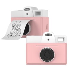 Camera foto digitala pentru Copii cu Imprimare termica instant, Aparat foto Rezolutie 200 DPI, Roz
