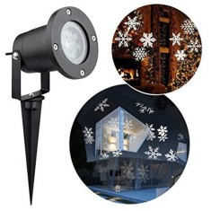 Proiector LED RGB exterior cu joc fulgi albi de zapada IP65