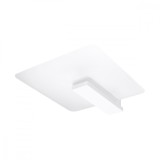 Lampă De Tavan Lappo Alb Lemn/Sticlă 2 Becuri Pătrate Scandinave De Interior