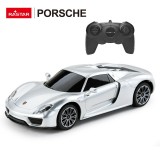 MASINA CU TELECOMANDA PORSCHE 918 SPYDER ARGINTIU CU SCARA 1 LA 24