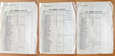 F794-I-WW1-Romania-Document Istoric-Lista Promotia 1909 cu mari generali-ofiteri foto