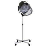 HOMCOM Cască de Uscat Părul cu &Icirc;nălțime Reglabilă, Cască pentru Păr cu Timer și Roți Pivotante, 65x65x115-165 cm, Negru | Aosom Romania
