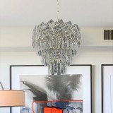 Candelabru Cristal WINDSOR Petito 3xE27, Diametru 30cm, Crom Lucios, Inaltime Reglabila ModernLight Concept