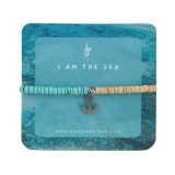 Bratara cu ancora, margele din cocos si margele din lemn - I am the Sea