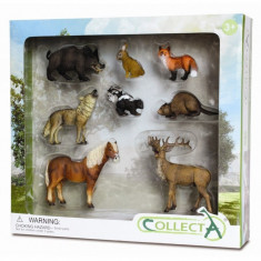 Set 8 figurine Animale din padure Collecta, 3 ani+ foto