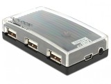 Hub USB 2.0 extern 4 Port + alimentare, Delock 61393