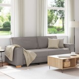 VidaXL Canapea cu 3 locuri, gri taupe, 180 cm, material textil