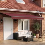 vidaXL Cort electric retractabil Bordo și Antracit 4 &times; 3,5 m 3422059