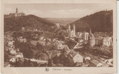 Luxembourg 1927 , Clervaux - Panorama , Circulata foto