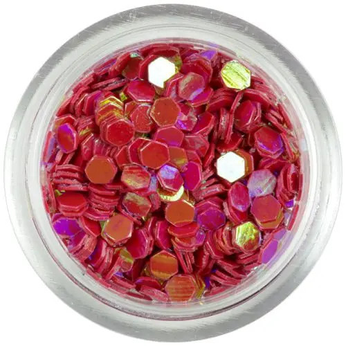 Hexagoane roşu &icirc;nchis cu reflexii, 3mm