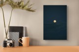 Tablou Canvas, "Luna strălucind printre nori &icirc;ntunecați", Lună, Noapte, Cer, &Icirc;ntuneric, Mister, Lumină, Nuanțe, Magie, Calm, 26 x 39 cm, CMCLASS