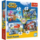 Puzzle Trefl 4 &icirc;n 1 Super Wings, O echipa extraordinara, 3+ ani