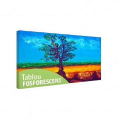 Tablou fosforescent Copac singuratic foto