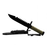 Cumpara ieftin Cutit supravietuire cu ascutitor,busola,fluier si amnar, IdeallStore&reg;, 31 cm, teaca inclusa