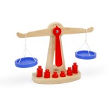 Balanta din Lemn VIGA , Jucarie Montessori Educativa pentru Copii, Ideala pentru Intelegerea Echilibrului si Greutatii
