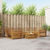 vidaXL Set de canapele de exterior 7 pcs natural Lemn Solid de Acacia 3373104