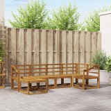 vidaXL Set mobilier gradina 8 piese lemn acacia natural canapea colt canapele mijlocii hocker brate
