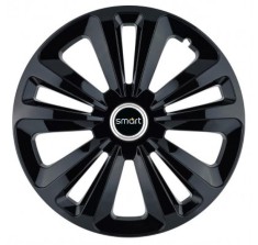 Set 4 Capace Roti Autohelix MSA&reg;, potrivite jantelor de R15, pentru Smart, model terra negru