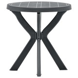 Masa de bistro, antracit, &Oslash;70 cm, plastic GartenMobel Dekor, vidaXL