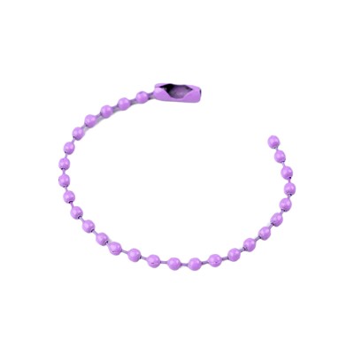 Lant metalic decorativ cu bile, lungime 10 cm, Violet foto