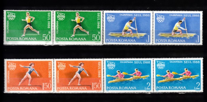 A11 TX9 10 - 1988 - Jocurile olimpice de vara - Seul - pereche de doua timbre
