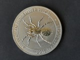 Moneda Australia 1 Dolar Web Spider 2015 Argint 999 A 2649 KM# 3085 31.1g 40.6mm