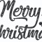Sticker decorativ, Merry Christmas , Negru, 85 cm, 4918ST