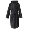 Halat de baie din tesatura Homelevel, XL, Negru, Bumbac organic, 54856.73.4