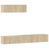 Cumpara ieftin Set dulap TV, 3 piese, stejar sonoma, lemn prelucrat