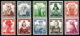 Germania Reich 1935, Mi #588-597, Costume populare, MNH! Cota 180 &euro;!