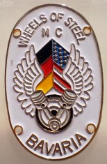 5.078 PLACHETA CLUB BIKE BIKER MOTO MOTOCICLETA WHEELS OF STEEL MC BAVARIA