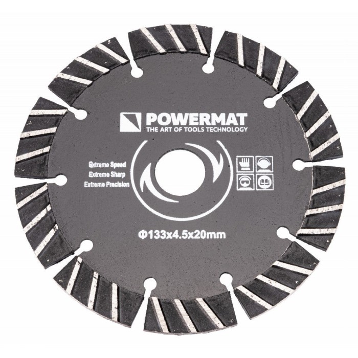 Lama diamantata pentru dispozitivul de perete 133x4,5x20, Powermat, PM-TDB-133