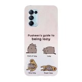 Husa compatibila cu Oppo A54 5G model Pusheen guide to lazy, Silicon, TPU, Viceversa, Transparent, Carcasa