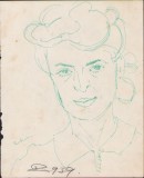 A1634 Schiță de Dimitrie &bdquo;Puiu&rdquo; Eitel, 1939, semnată