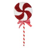 Ornament Brad Crăciun Stick Acadea Spumă Roșu Alb 61cm, CMCLASS