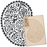 Șablon din plastic reutilizabil // PAISLEY #2 - MEDIU (43x64cm)