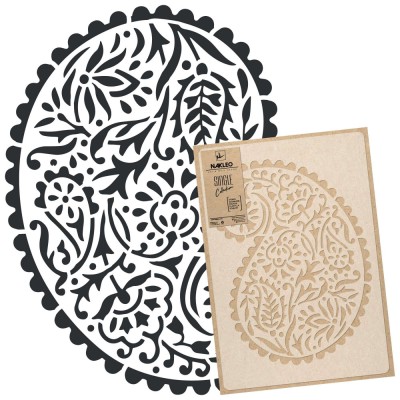 Șablon din plastic reutilizabil // PAISLEY #2 - MEDIU (43x64cm) foto