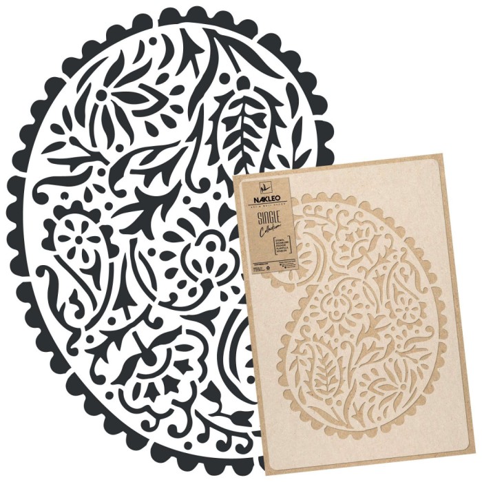 Șablon din plastic reutilizabil // PAISLEY #2 - MEDIU (43x64cm)