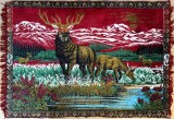 Cerbul Carpatin - carpetă persană originala vintage 170 x 122 cm, produsă din l&acirc;nă autentică