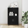 VidaXL Cabinet cu roți Stejar Negru 55 x 40 x 91 cm Lemn compozit 869243