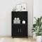 vidaXL Cabinet cu roți Stejar Negru 55 x 40 x 91 cm Lemn compozit 869243