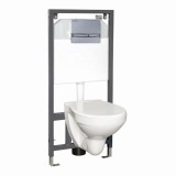 Set rezervor de toaletă de perete Rossa Adriatic Chrome