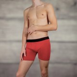 Boxeri Bărbați cu Picior Lung &ndash; Bumbac și Elastan pentru Confort și Susținere - 3XL - Rosu