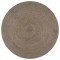 vidaXL Covor manual, gri, 150 cm, iută, rotund 133664